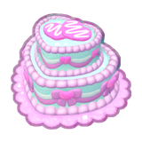 Pastel Fluff Heart Cake