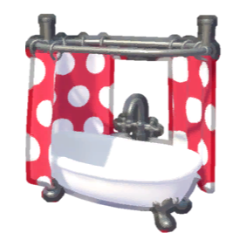 Clawfoot Bathtub With Curtain