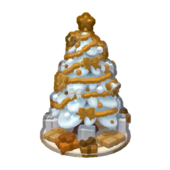 Gold And White Present Pine