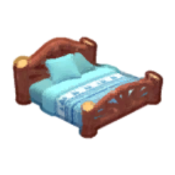 Log Double Bed