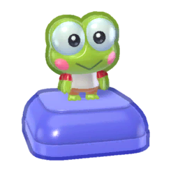 Slumped Keroppi Figure