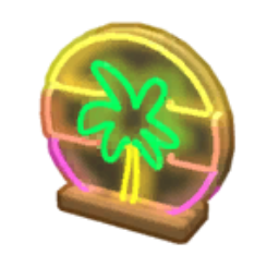 Summer's End Neon Palm Tree