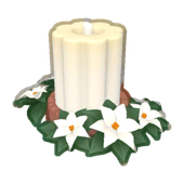 Poinsettia Candle
