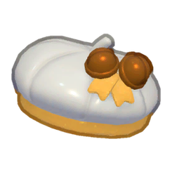 Gold And White Bell Beret Product Image