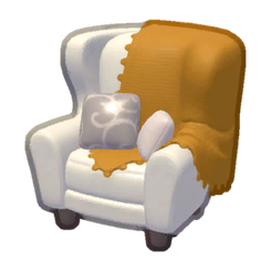 Gold And White Armchair Product Image