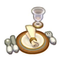 Gold And White Place Setting Product Image